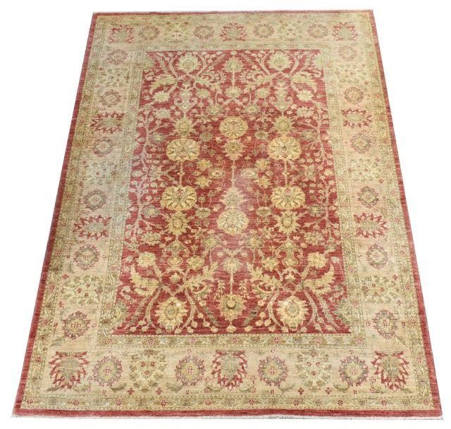 HAND-TIED FLORAL PESHAWAR RUG,