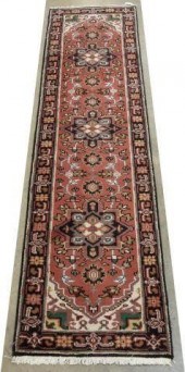 HAND-TIED GHRAJEH RUNNER RUG,