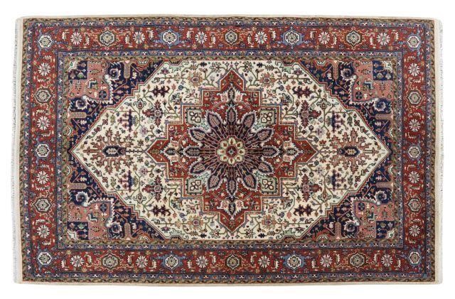HAND-TIED HERIZ MEDALLION RUG,