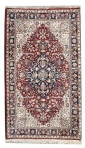 HAND-TIED INDIA  RUG, 5'10" X