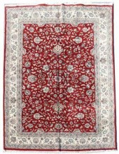 HAND-TIED INDIAN TABRIZ RUG, 1