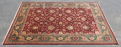 HAND-TIED INDIAN TABRIZ RUG,