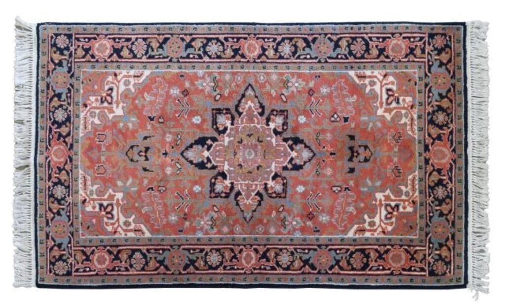 HAND-TIED INDO-HERIZ RUG, 6'0" X