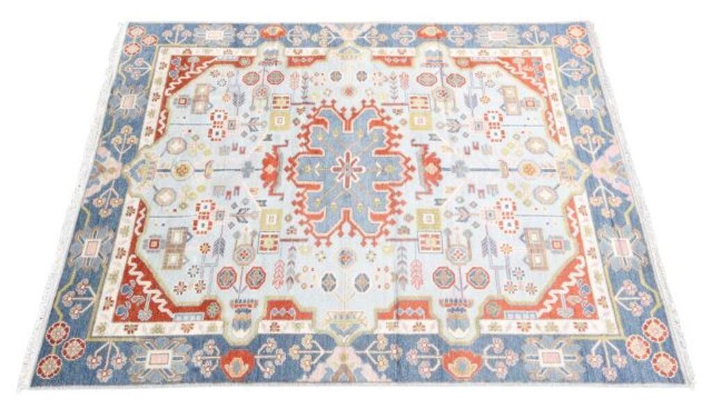HAND-TIED INDO OUSHAK RUG, 10'3"