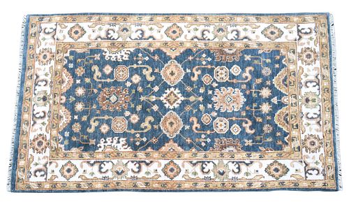 HAND-TIED INDO-OUSHAK RUG,