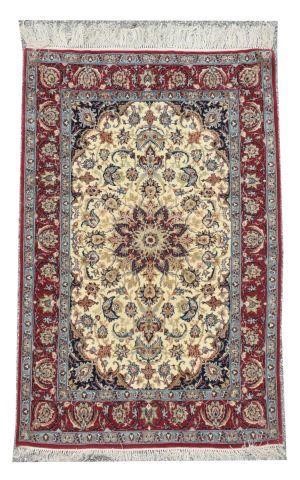 HAND-TIED ISAFAN RUG, MOHAIR ON