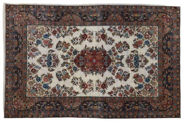 HAND-TIED JAIPUR RUG, 7' X