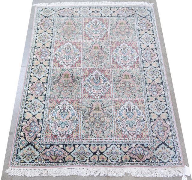 HAND-TIED KASHMIR GARDEN RUG,