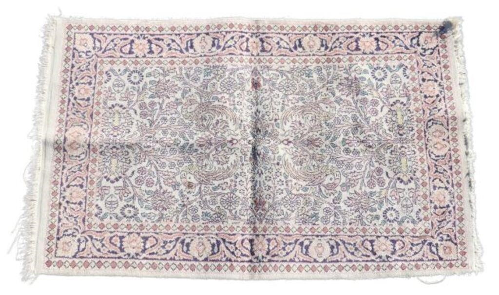 HAND-TIED KASHMIR RUG, 4'1.5" X