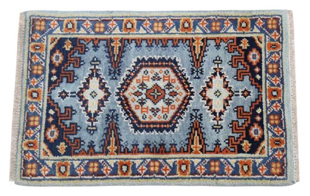 HAND-TIED KAZAK RUG, INDIA, 2'11" X