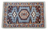HAND-TIED KAZAK RUG, INDIA, 2'