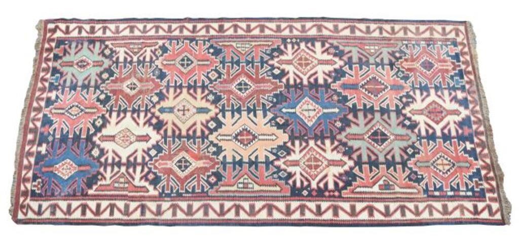 HAND-TIED KILIM RUG, 11'4" X