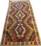 HAND-TIED KILIM RUG, 15'7" X 6