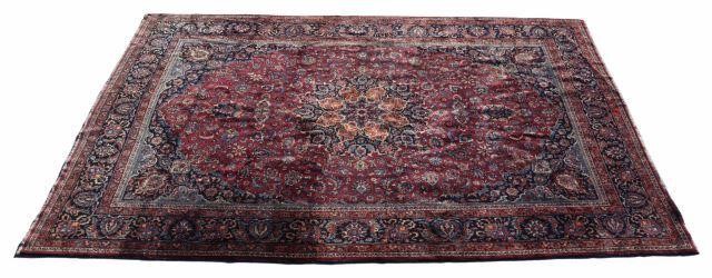 HAND-TIED MASHAD RUG, APPROX 15'1",