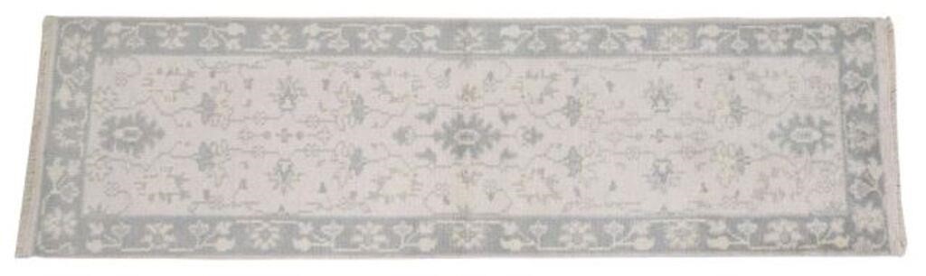 HAND-TIED OUSHAK RUNNER, INDIA,