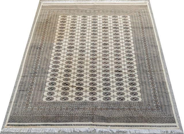 HAND-TIED PAKISTANI BOKHARA RUG,