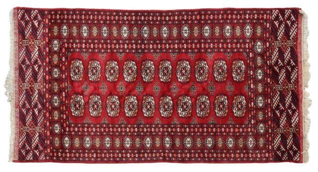 HAND-TIED PAKISTANI BOKHARA RUG,