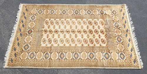 HAND-TIED PAKISTANI BOKHARA RUG,