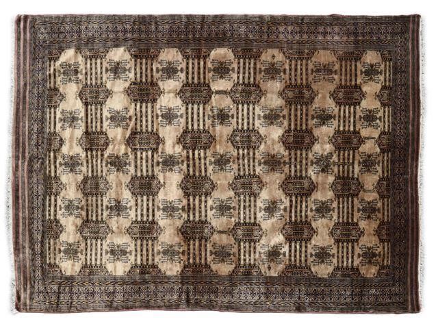 HAND-TIED PAKISTANI BOKHARA RUG,