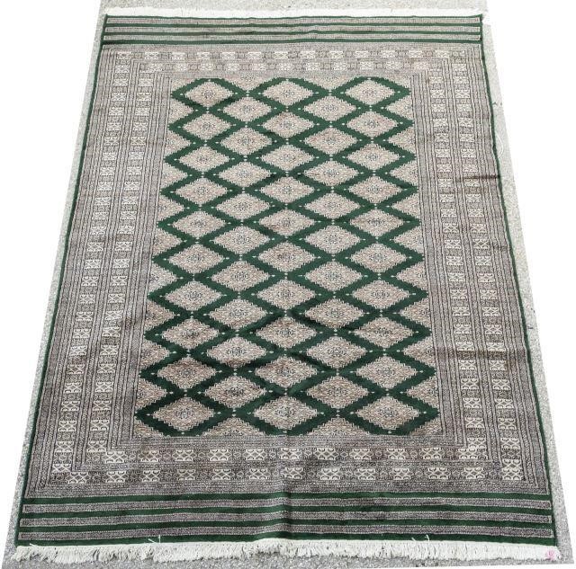 HAND-TIED PAKISTANI BOKHARA RUG,