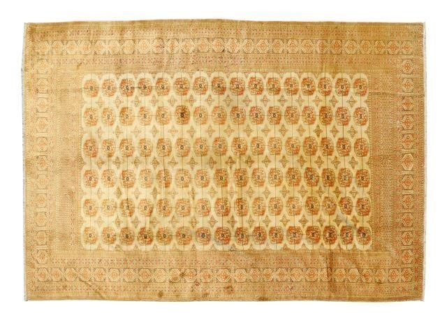 HAND-TIED PAKISTANI BOKHARA RUG,