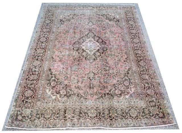 HAND-TIED PAKISTANI TABRIZ OVERDYED