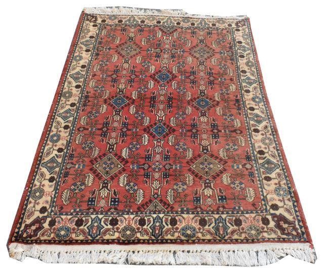 HAND-TIED PERSIAN ABADEH RUG,