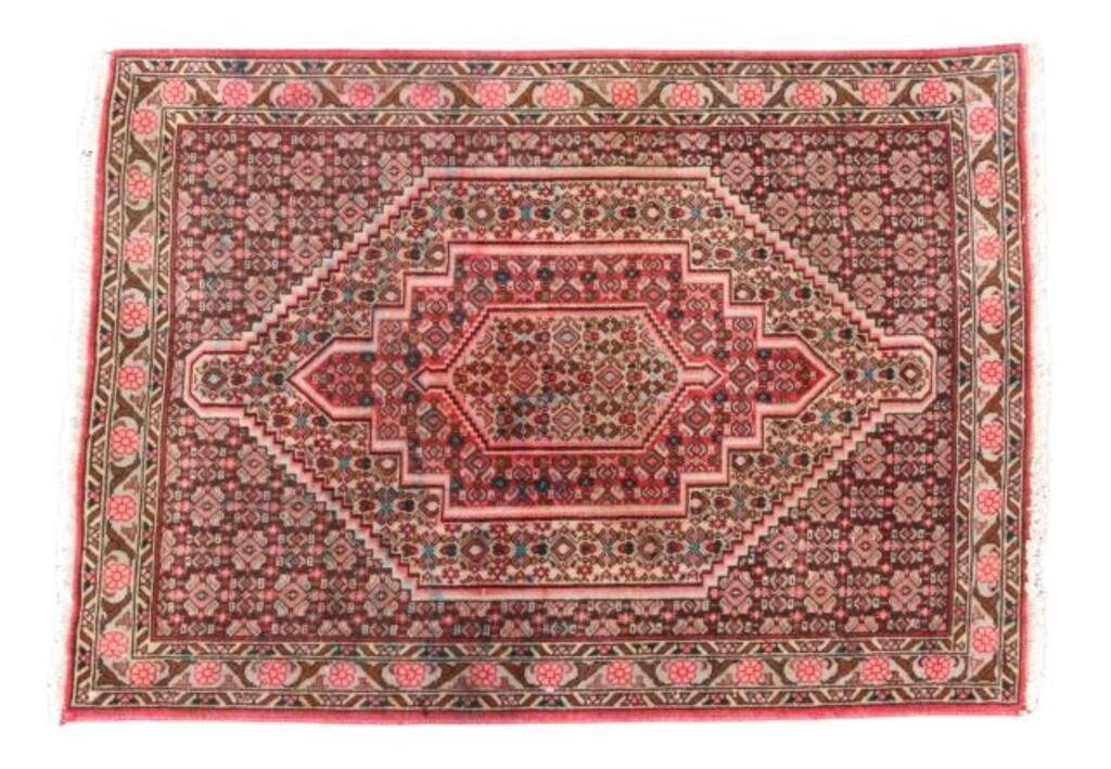 HAND-TIED PERSIAN BIDGENEH RUG,