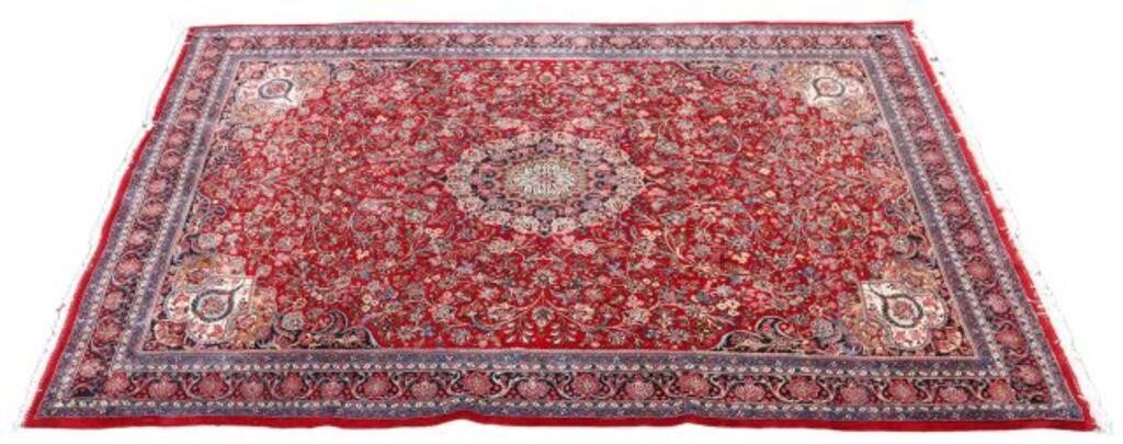HAND-TIED PERSIAN BIJAR RUG, 12'10"