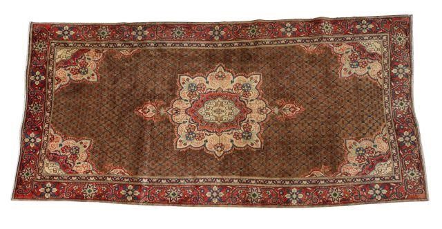 HAND-TIED PERSIAN BIJAR RUG, 9'3" X