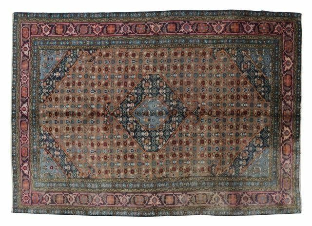 HAND-TIED PERSIAN BIJAR RUG, 9'4" X