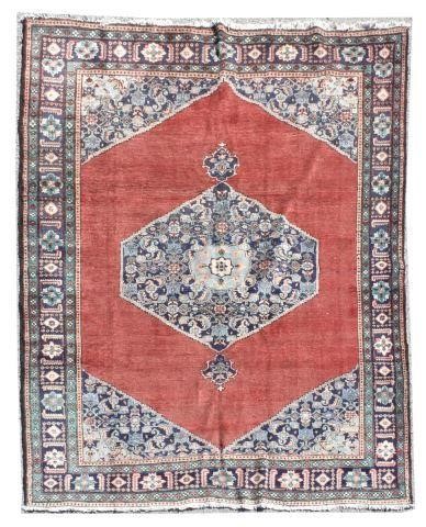 HAND-TIED PERSIAN BIJAR RUG, 9'7" X