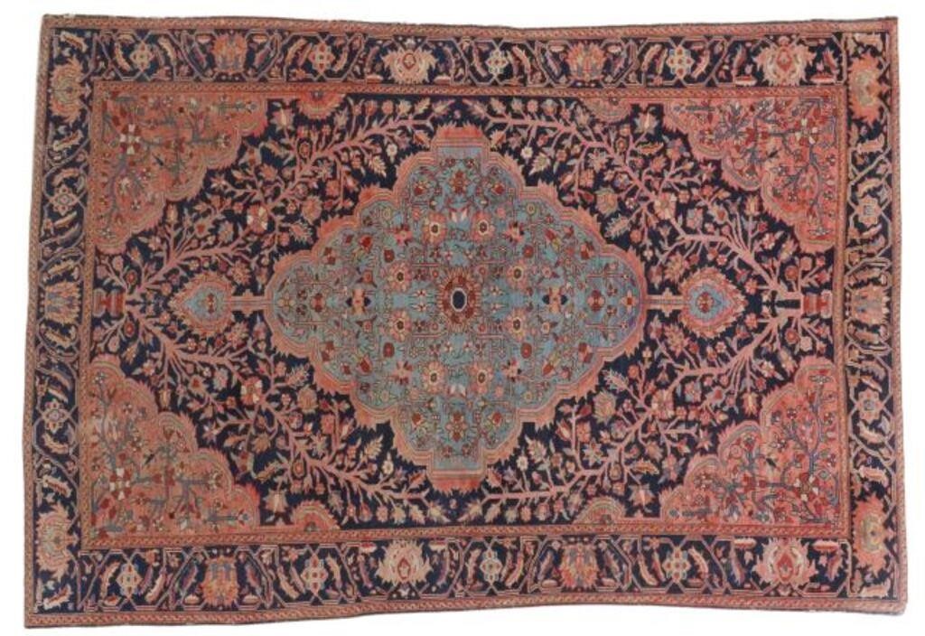 HAND-TIED PERSIAN FARAHAN RUG, 6'3"