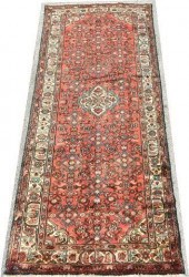 HAND-TIED PERSIAN HAMADAN RUG,