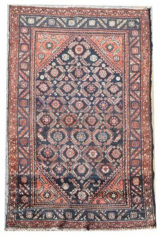 HAND-TIED PERSIAN HAMADAN RUG,