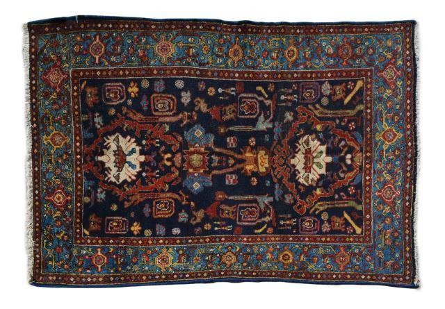 HAND-TIED PERSIAN HAMADAN RUG, 6'3"