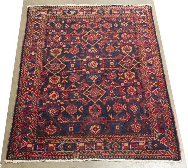 HAND-TIED PERSIAN HAMADAN RUG, 6'5"