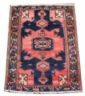HAND-TIED PERSIAN HAMADAN RUG,