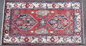 HAND-TIED PERSIAN HAMADAN RUG,