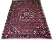 HAND-TIED PERSIAN HAMADAN RUG,
