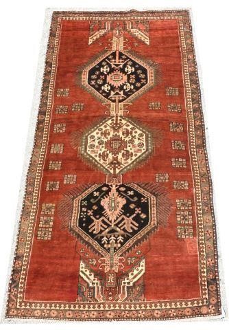 HAND-TIED PERSIAN HAMADAN RUG,