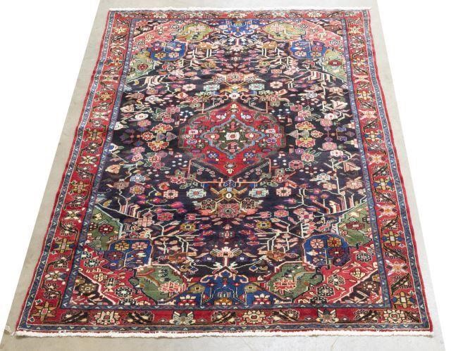 HAND-TIED PERSIAN HAMADAN RUG, 9'9"