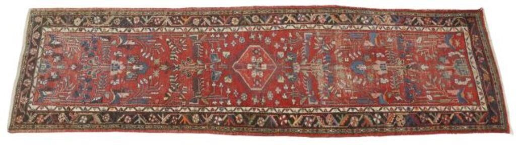HAND-TIED PERSIAN HAMADAN RUNNER,
