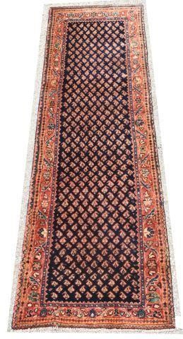 HAND-TIED PERSIAN HAMADAN RUNNER,