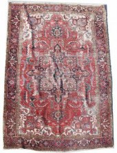 HAND-TIED PERSIAN HERIZ RUG, 1