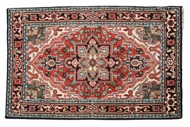 HAND-TIED PERSIAN HERIZ RUG,
