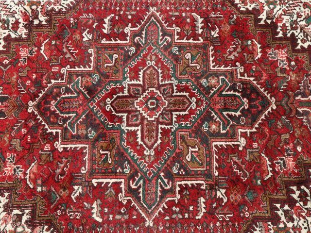 HAND-TIED PERSIAN HERIZ RUG,