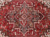 HAND-TIED PERSIAN HERIZ RUG, 9