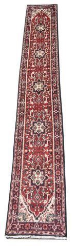 HAND-TIED PERSIAN HERIZ RUNNER,