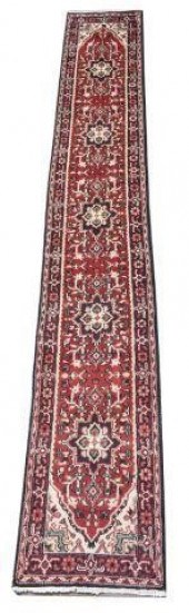 HAND-TIED PERSIAN HERIZ RUNNER